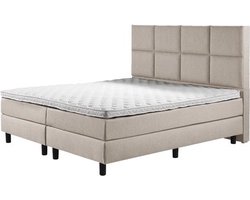 Boxspring Luxe 200x200 8 vlaks beige