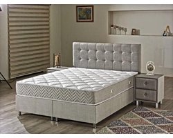 Boxspring met opbergruimte – 2persoons Boxspring met opbergruimte 180x200 Zilver