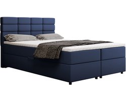 Boxspring met opbergruimte Reve 140 x 200 cm -Inclusief Topper- Blauw