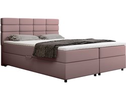 Boxspring met opbergruimte Reve 160 x 200 cm tweepersoons -Inclusief Topper- Roze