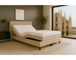 Boxspring Milano Elektrisch verstelbaar 180x210 cm Beige