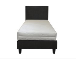 Boxspring OP MAAT - 160x200 (inclusief hoofdbord en matras) + (Verkrijgbaar in Zwart, Antraciet, Licht Grijs en Beige) - Alle maten verkrijgbaar