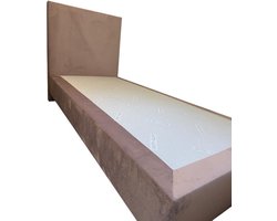 Boxspring OP MAAT met opbergruimte en hoofdbord (zonder matras) - 130x190 + (Verkrijgbaar in Zwart, Antraciet, Licht Grijs en Beige) - Alle maten verkrijgbaar