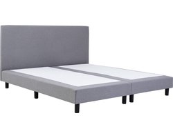 Boxspring Serenity - 200x200 Zonder matras - Grijs Glad - AVV Matrassen