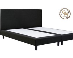 Boxspring SleepEase - 120x200 Zonder matras - Zwart Glad - Golden Matrassen Zeeland