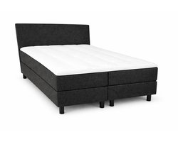 Boxspring SleepEase - 180x200 Compleet - Antraciet Glad - Golden Matrassen Zeeland