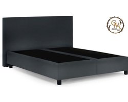 Boxspring SleepEase - 180x200 Zonder matras - Antraciet Glad - Golden Matrassen Zeeland