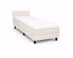 Boxspring SleepEase - 90x200 Compleet - Beige Glad - Golden Matrassen Zeeland