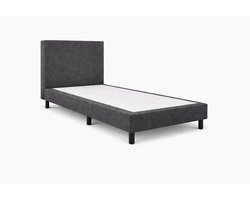 Boxspring SleepEase - 90x200 Zonder matras - Antraciet Glad - Golden Matrassen Zeeland