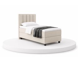Boxspring SoloLux - 80x200 Compleet - Eenpersoons bed - Beige - BalBedden