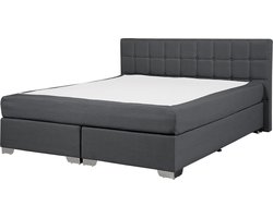 Boxspring Stof ADMIRAL 160 x 200 cm Donkergrijs