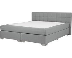 Boxspring Stof ADMIRAL 180 x 200 cm Lichtgrijs
