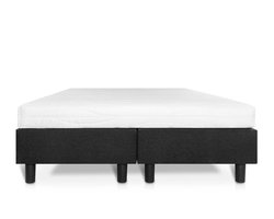 Boxspring Student Basic Zwart - 130x200 cm -  Comfort Foam Matras