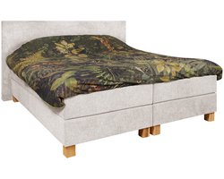 Boxspring Valencia - Stof - Beige/Creme - 180 x 105 x 215 cm (BxHxD)