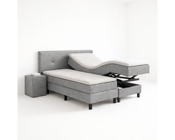 Boxspring VitaLift – Hoog-Laag Bed 2-Persoons Elektrisch Verstelbaar 140x200 cm – Verzorgingsbed / Seniorenbed – Grijs