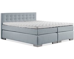 Boxspring Zen - 120x220 - Incl. Geknoopt hoofdbord - Blauw