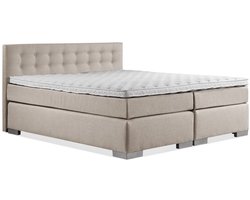 Boxspring Zen - 140x190 - Incl. Geknoopt hoofdbord - Beige