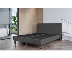 Boxspring Zonder Matras Fleur - 160x200 cm - Stof Antraciet