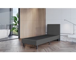 Boxspring Zonder Matras Fleur - 90x200 cm - Stof Antraciet