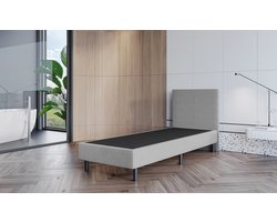 Boxspring Zonder Matras Fleur - 90x200 cm - Stof Grijs