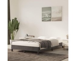 Boxspringbed - Eenpersoonsbed - Betere Nachtrust - Zacht Fluweel - 120 x 200 cm - Donkergrijs