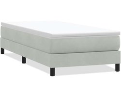 Boxspringbed Frame - Eenpersoonsbed - Ontspannen Slapen - Stabiel Lattenbodem - 90 x 210 cm - Lichtgrijs