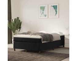 Boxspringbed Frame - Gestoffeerd Bed - Rustgevende Slaap - Zacht Fluweel - 120 x 200 cm - Zwart