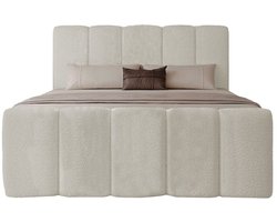 Boxspringbed Manitoba - Bouclé stof - 180 x 200 cm - Incl. Opbergvak