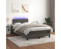 Boxspringbed met LED-verlichting en pocketveringmatras 120x200 cm