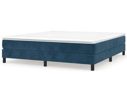 Boxspringbedframe - Bedombouw Fluweel - Goede Nachtrust - Stabiele Poten - 180 x 200 cm - Donkerblauw