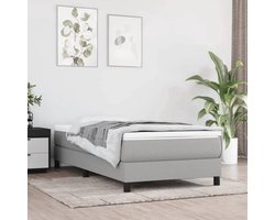 Boxspringframe - Bedombouw - Comfortabel slapen - Stabiele steunpoten - 80 x 200 cm - Lichtgrijs