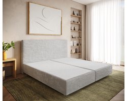 Boxspringframe Dream-Well Koord Zilvergrijs 200x200 cm