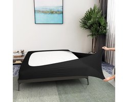 Boxspringhoes - Bedrok Spandex Hoes - Slaapkamer Decoratie - Strakke Pasvorm - Full/Full XL - Zwart