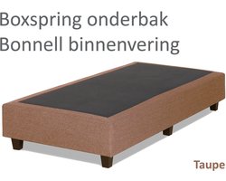 Boxspringonderbak Bonnellvering, 90 x 200cm, Taupe | Losse boxspring | Boxspring bedbodem | Boxspring onderstel | Bonnellboxspring | Boxspring zonder matras