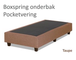 Boxspringonderbak Pocketvering, 90 x 200, Taupe | Losse boxspring | Boxspring bedbodem | Boxspring onderstel | Pocketboxspring | Boxspring zonder matras
