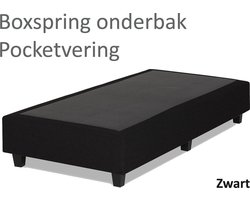 Boxspringonderbak Pocketvering, 90 x 200cm, Zwart | Losse boxspring | Boxspring bedbodem | Boxspring onderstel | Pocketboxspring | Boxspring zonder matras