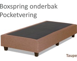 Boxspringonderbak Pocketvering, 90 x 210, Taupe | Losse boxspring | Boxspring bedbodem | Boxspring onderstel | Pocketboxspring | Boxspring zonder matras