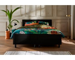 Boxspringset LARA, 140x200, Zwart