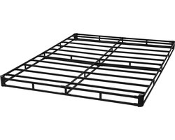 Boxspringveren Queensize-bedframe met afneembare stoffen bekleding, stabiel metalen frame voor queensize bedden, 102 mm matrasbeschermer, maximaal draagvermogen van 1587 kg (2010 x 1510 x 102 mm)