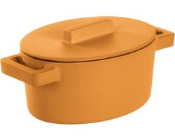 Braadpan Geel 13 cm x 10 cm incl deksel - Sambonet