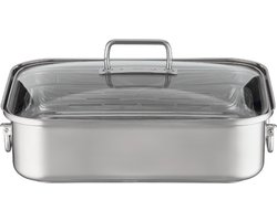 Braadpan met Deksel en Rooster, Rechthoekig, 38 x 28 cm - Rösle | Expertiso