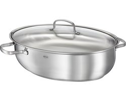 Braadpan met Glazen Deksel, 8 L, 41 x 28.5 cm, Ovaal - Rösle | Elegance
