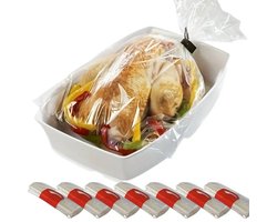 Braadzakken voor in de Oven - Ovenzakken - 24 Stuks - Transparant - 38 x 26,5 cm - Voor Oven en Magnetron - Kookzak