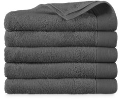 Brabantia Badlaken - set van 5 - 100% Katoen (BCI) - Donker Grijs