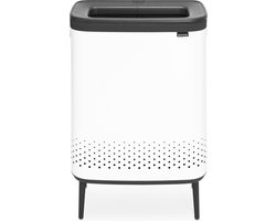 Brabantia Bo Hi Wasmand - met Deksel - 2 x 45 l - Wassorteerder - 2 Vakken - White
