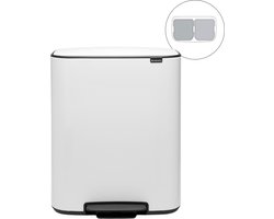 Brabantia Bo Prullenbak - 2 x 30 l - White