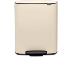 Brabantia Bo Prullenbak - 60 liter - 1 vak - Soft Beige