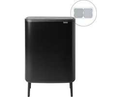Brabantia Bo Touch Bin Hi Prullenbak - 2 x 30 liter - Afvalscheiding - Matt Black