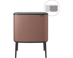Brabantia Bo Touch Bin Prullenbak - 11 + 23 liter - Afvalscheiding - Satin Taupe