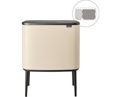 Brabantia Bo Touch Bin Prullenbak - 11 + 23 liter - Afvalscheiding - Soft Beige